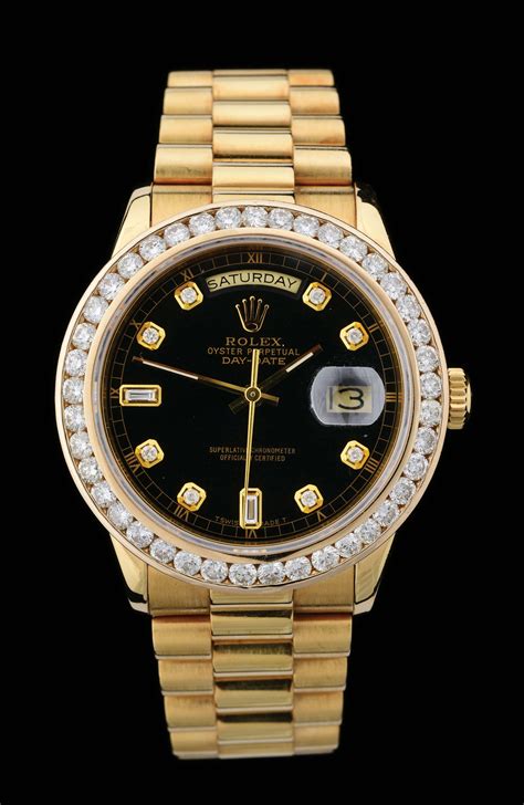 gold and diamond rolex day date president watch|pre owned rolex president 40mm.